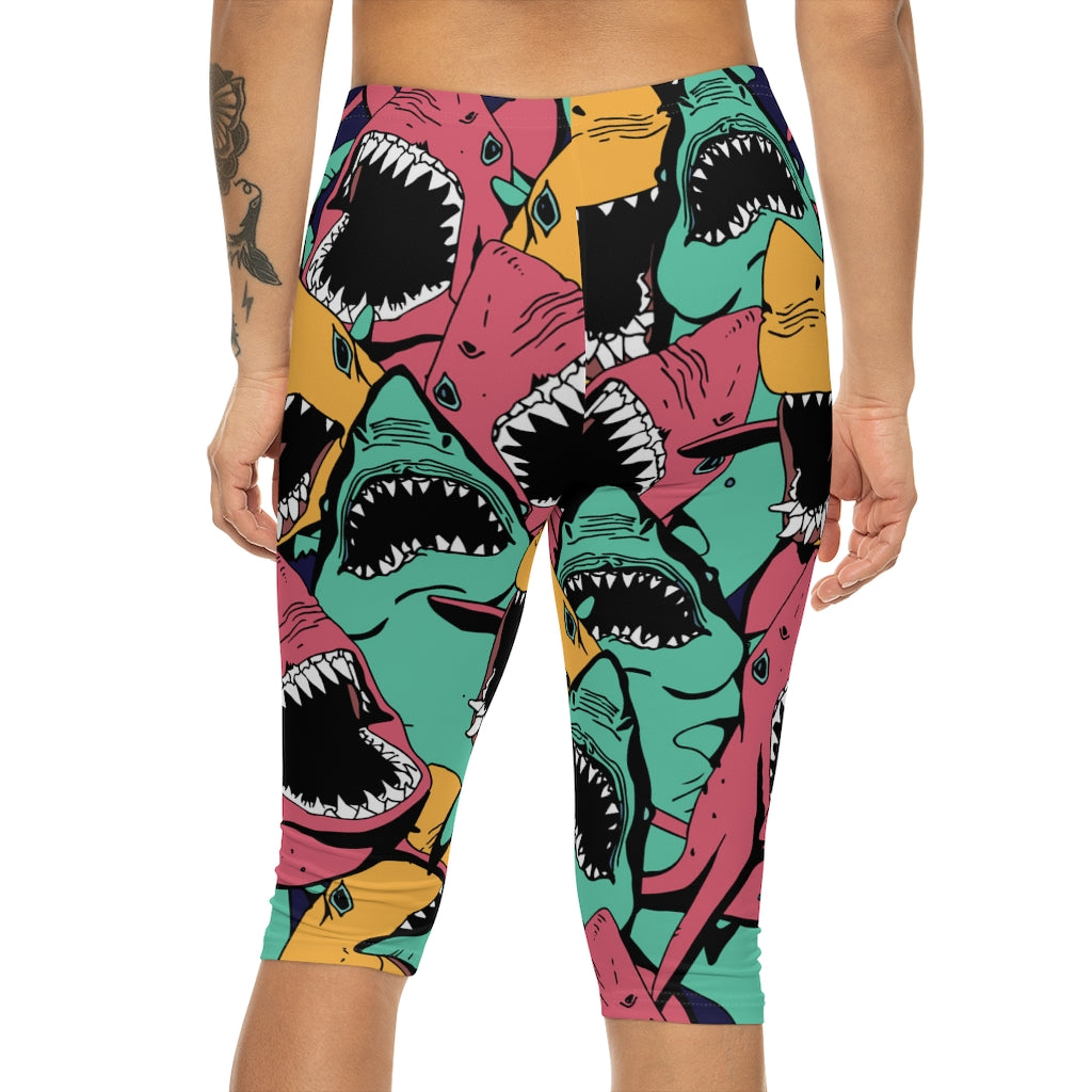 Shark Bite Capri Leggings